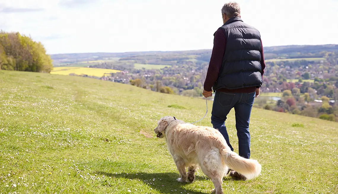 Man Walking Dog